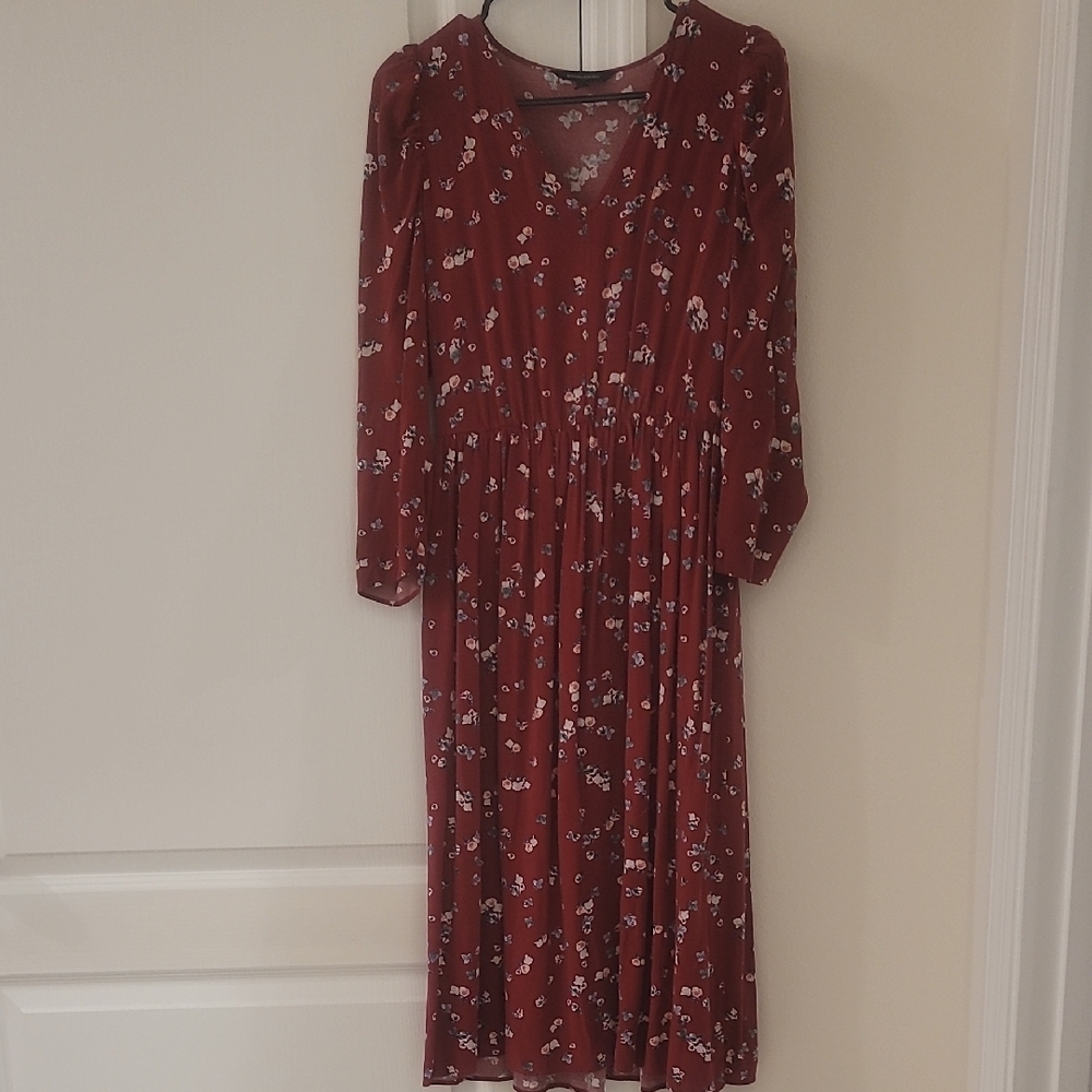 Floral Red Dress